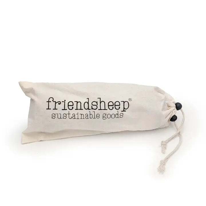 cotton bag with friendsheep written on it