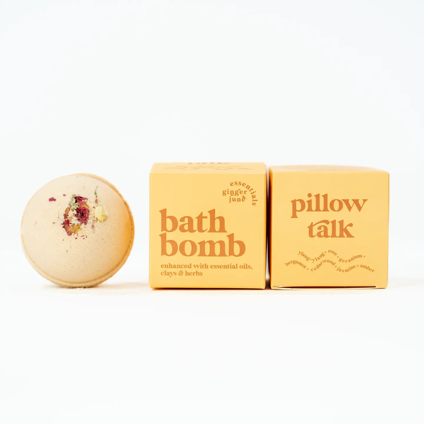Bath bomb and packaging with &