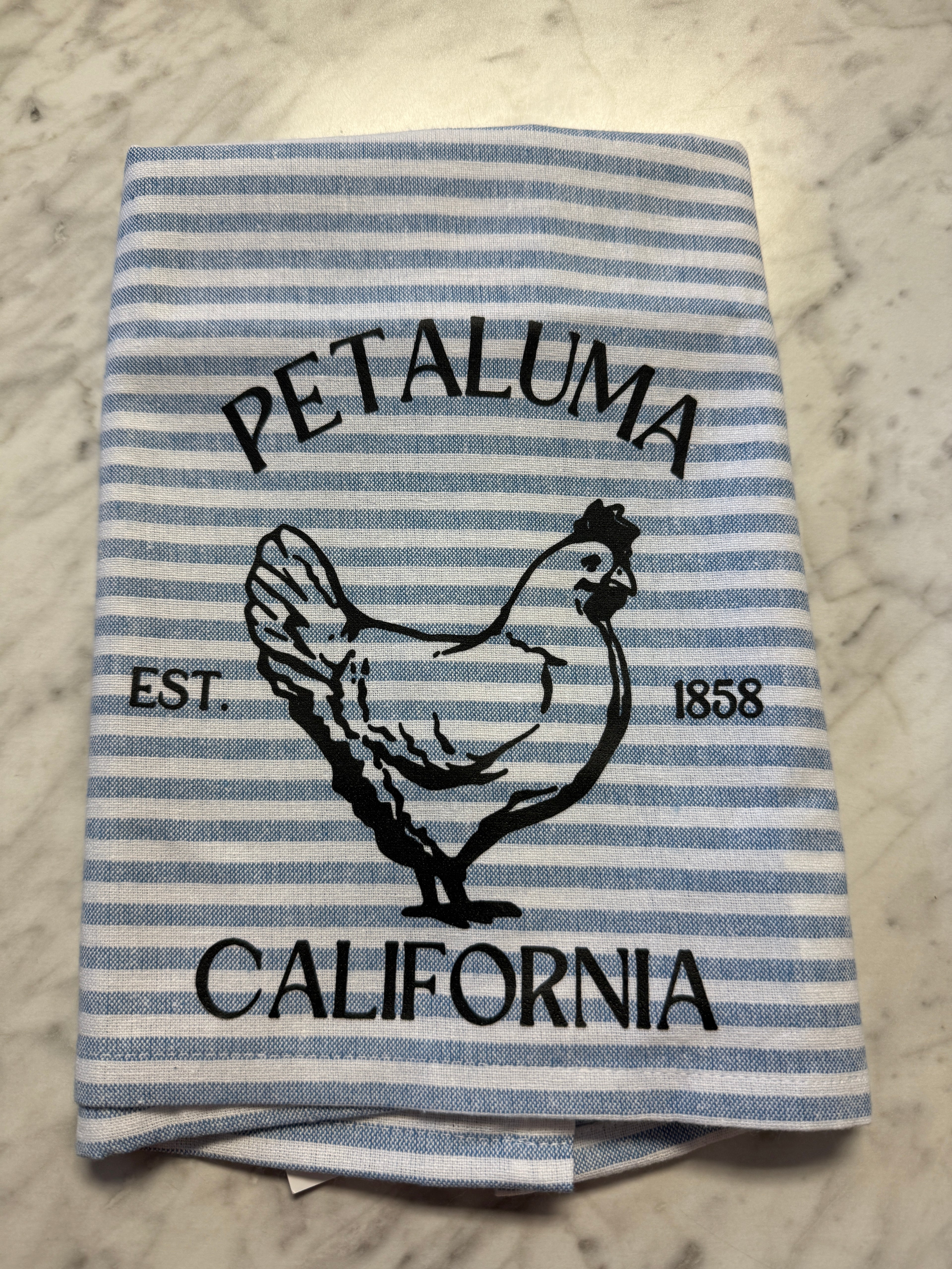 Striped towel with &