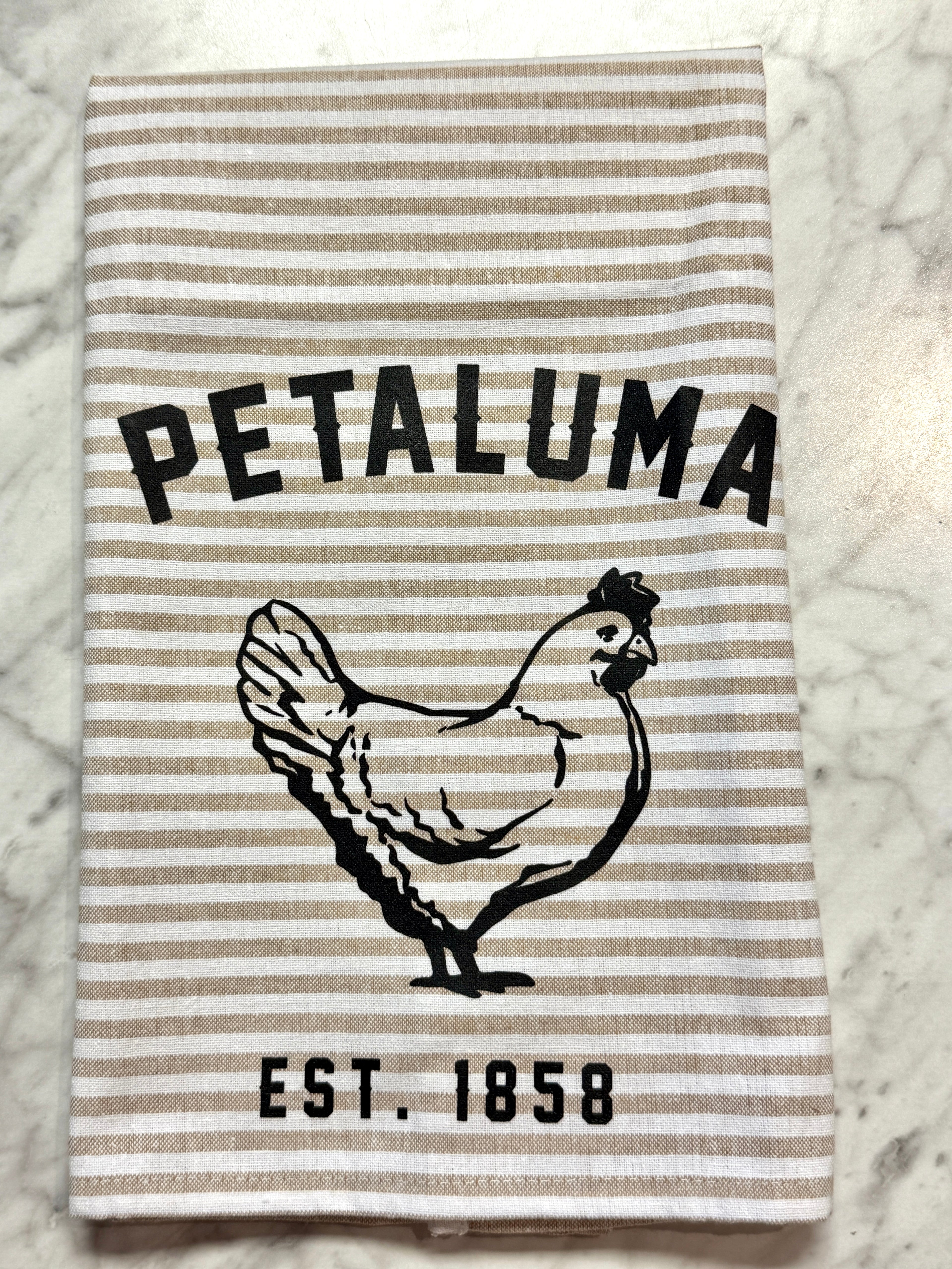 Striped towel with &