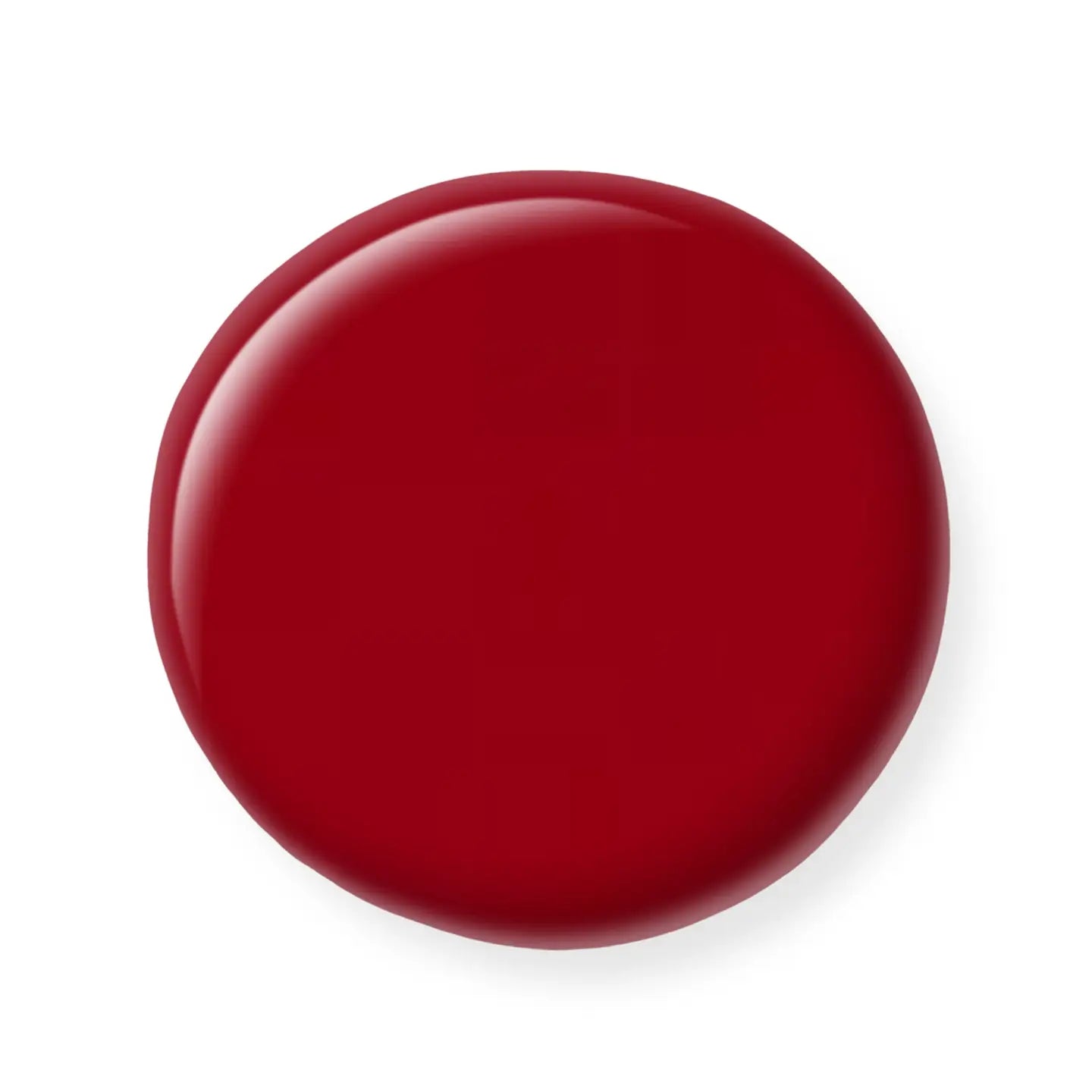 Red nail polish sample on a white background