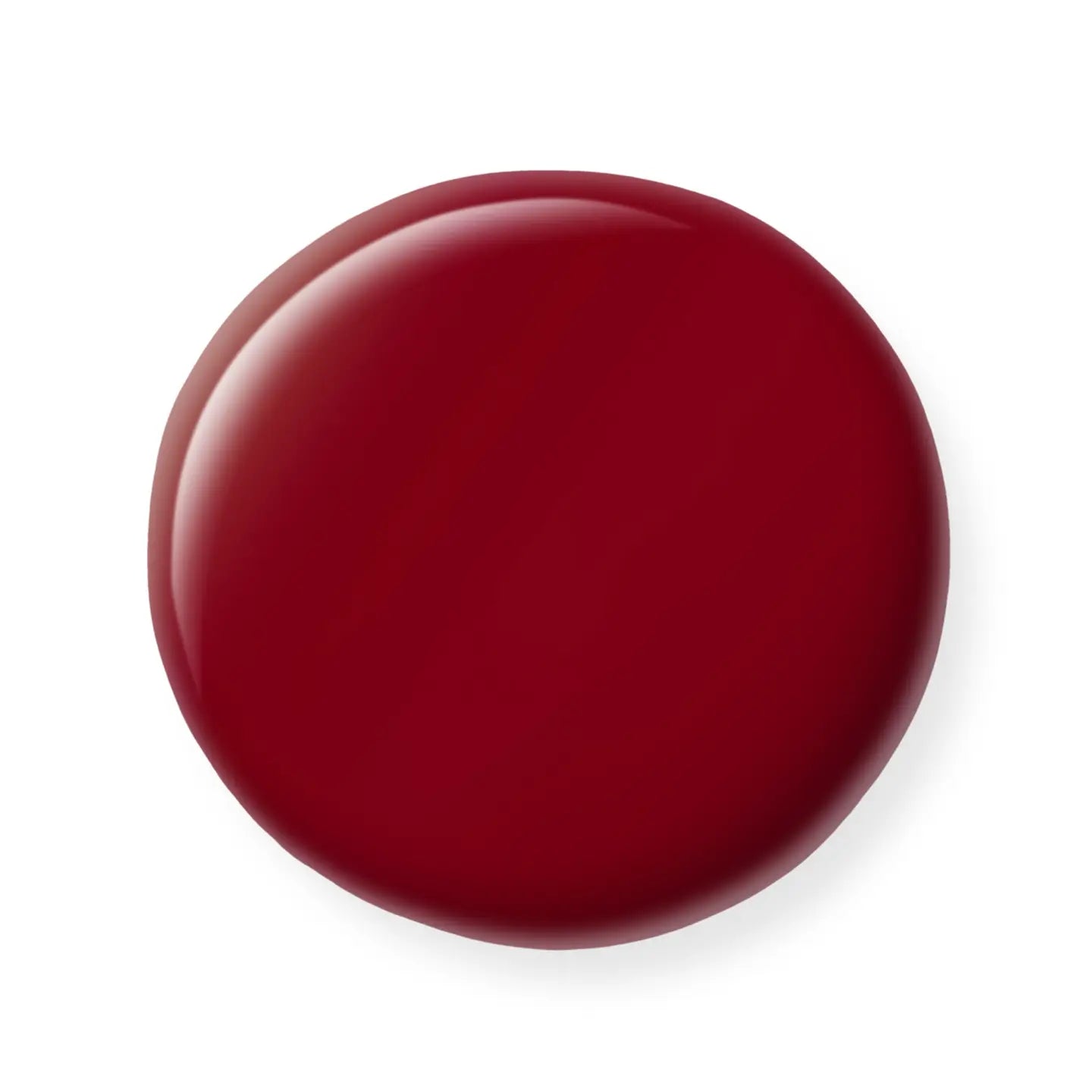 Red nail polish sample on a white background