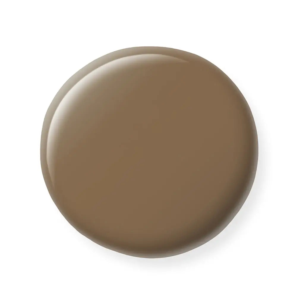 Brown nail polish sample t on a white background