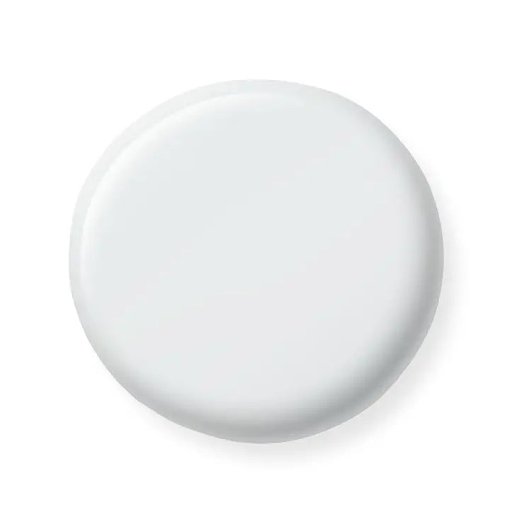 White nail polish sample on a white background