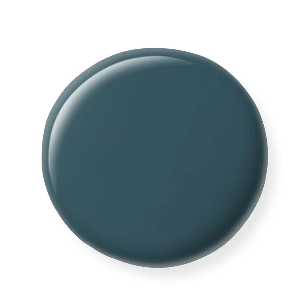 Dark blue nail polish sample on a white background