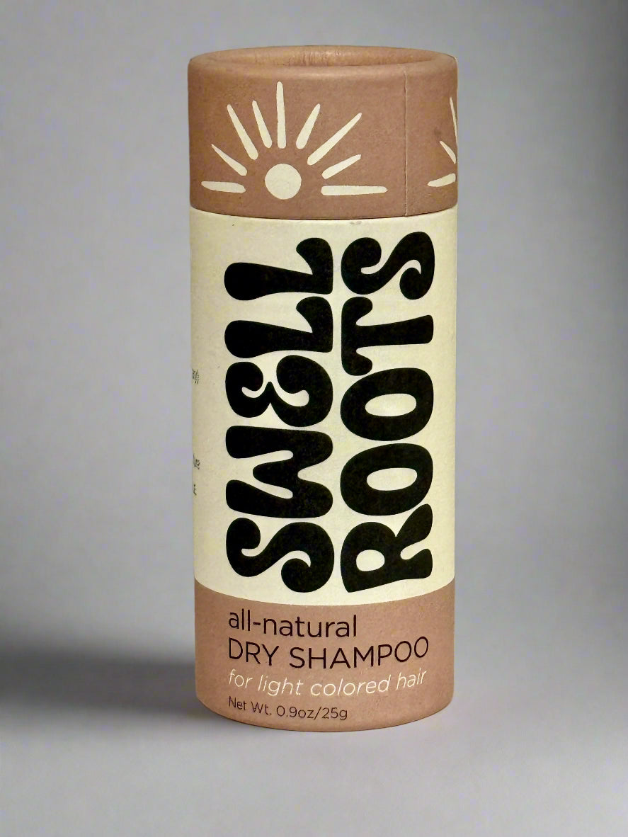 swell roots cardboard shaker for light colored hair
