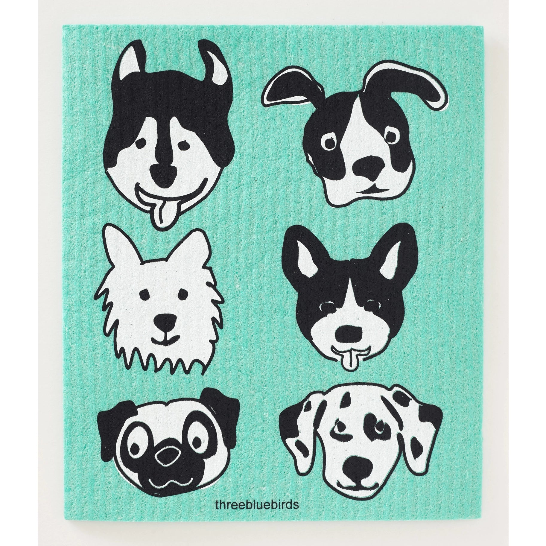 dogs on swedish dishcloth