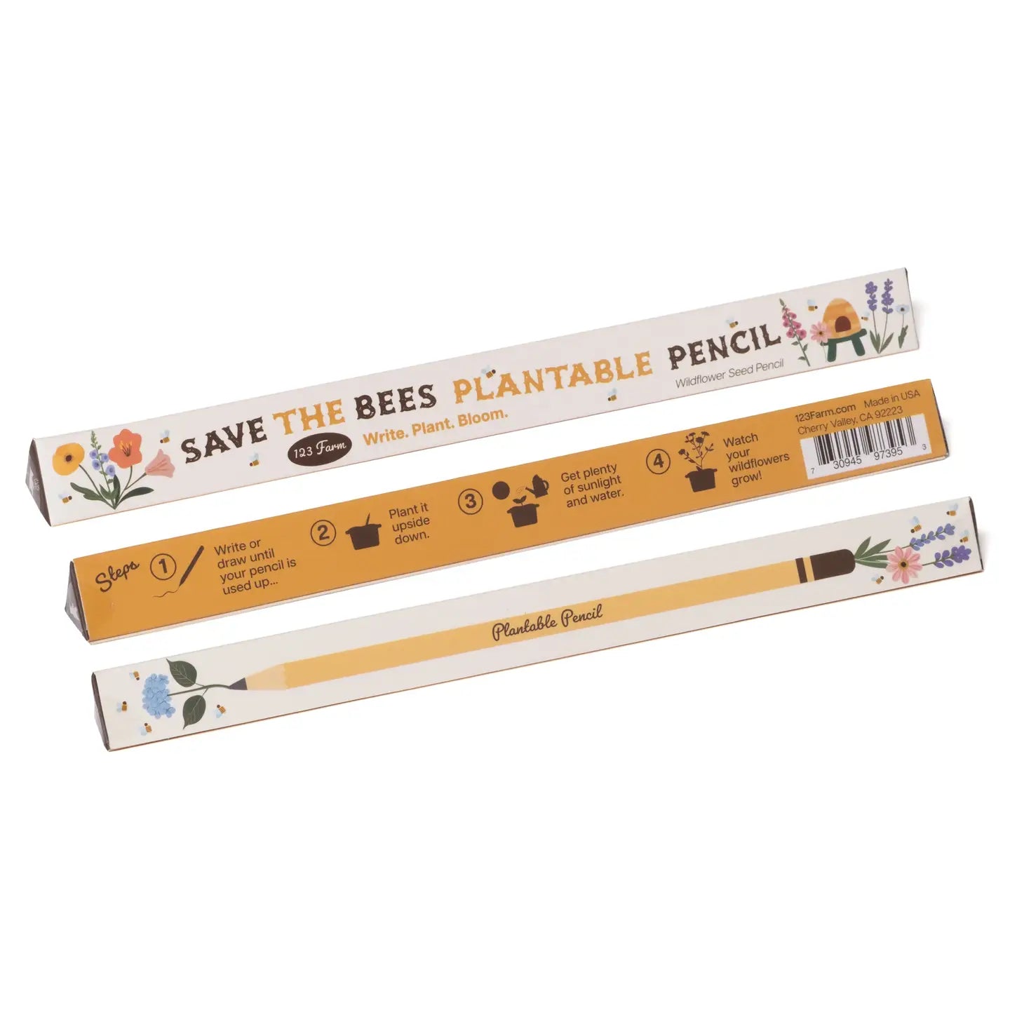 Plantable pencil with packaging labeled &
