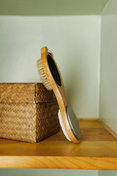 bamboo pedicure tool leaning 