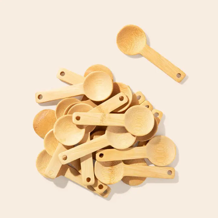 pile of bamboo scoops