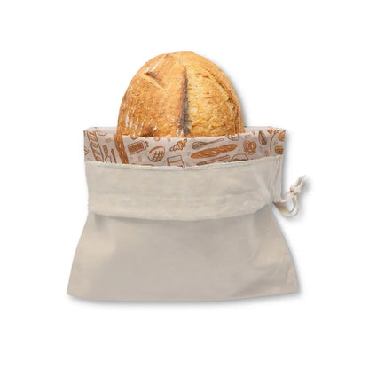 A round loaf of bread in a Bee&