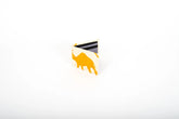 white bifold wallet with orange camel