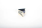 white bifold wallet with blue eagle