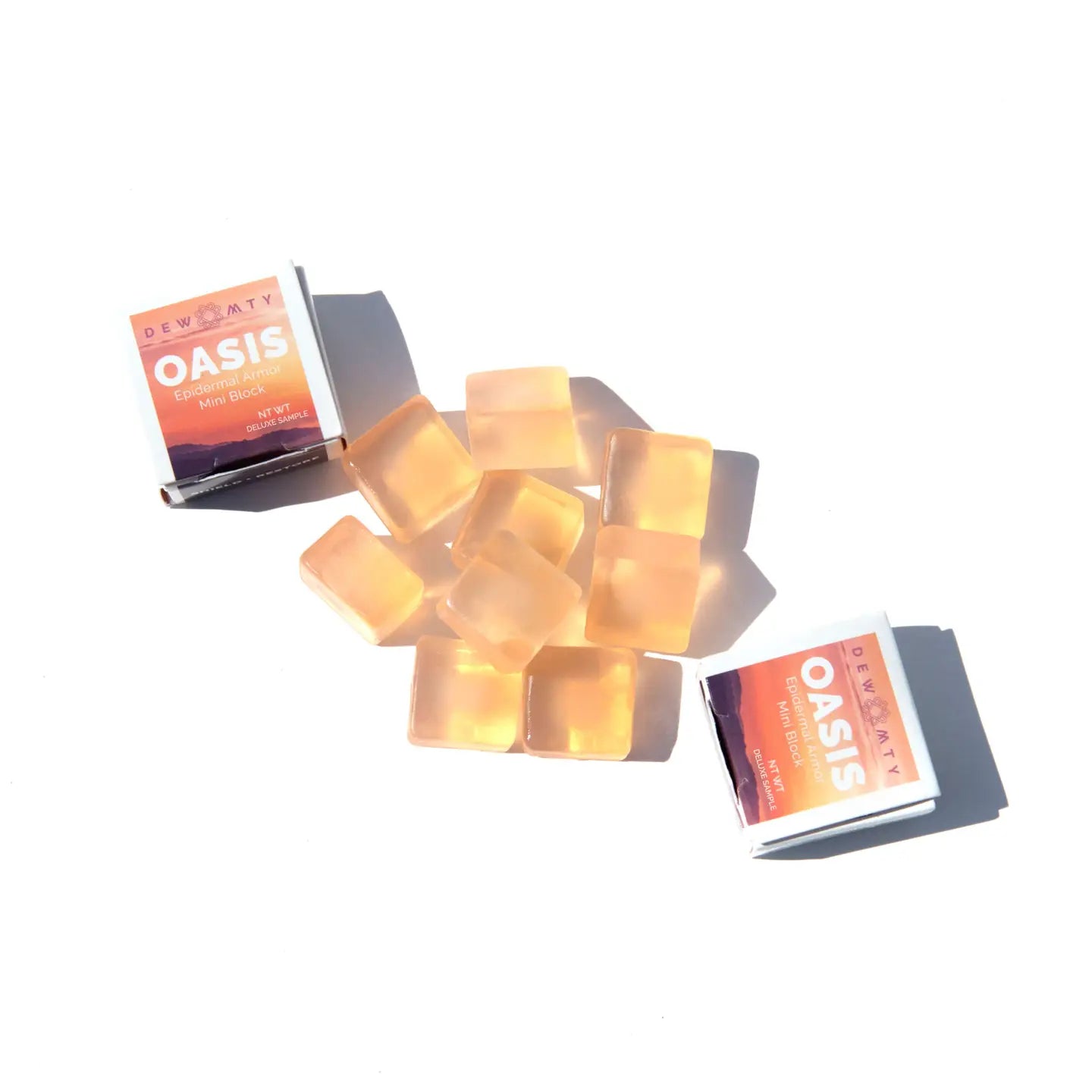 Oasis soap bars with packaging on a white background