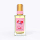 dip hair and body dry oil in a clear bottle with gold lid-rosewater jasmine