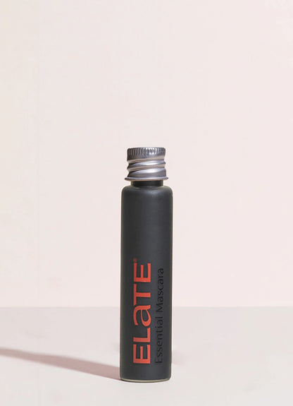 elate black mascara glass container with aluminum lid refill