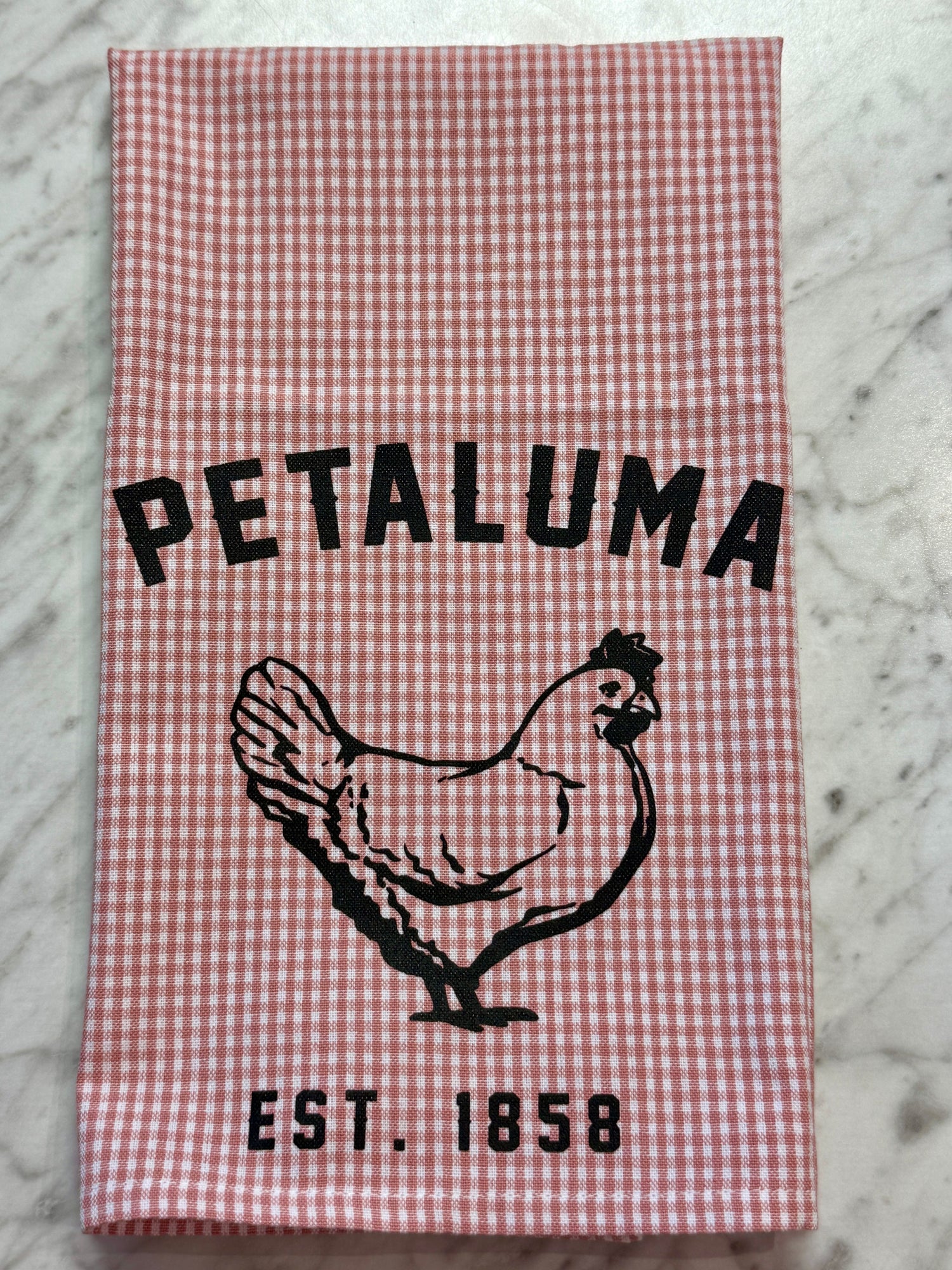 Checkered towel with &