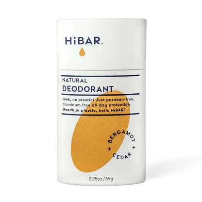HiBAR natural deodorant container on a white background