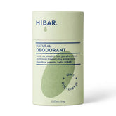 HiBAR natural deodorant packaging on a white background