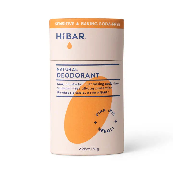 HiBAR natural deodorant container on a white background