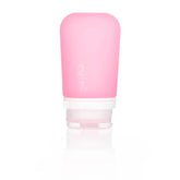Pink silicone go toob with white base on a white background