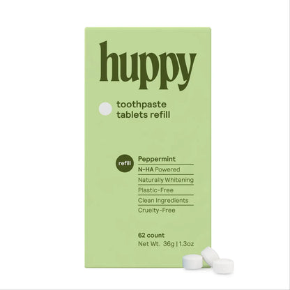 Huppy peppermint toothpaste tablets refill