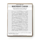 Pack of 6 recycled birthday cards with a minimalistic design on a white background