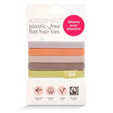 Pack of Kooshoo plastic-free flat hair ties on a white background