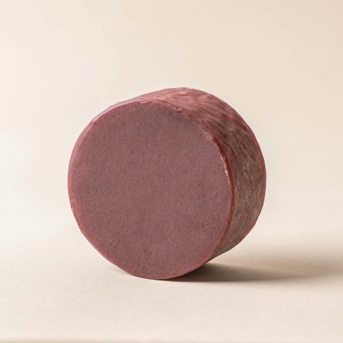 leaf fig colored round shave soap puck