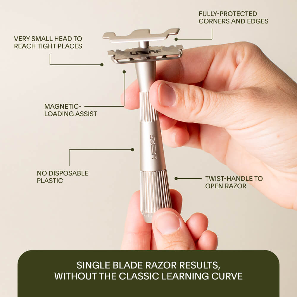 leaf thorn instruction card for the razor
