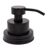 Black foaming soap dispenser on a white background