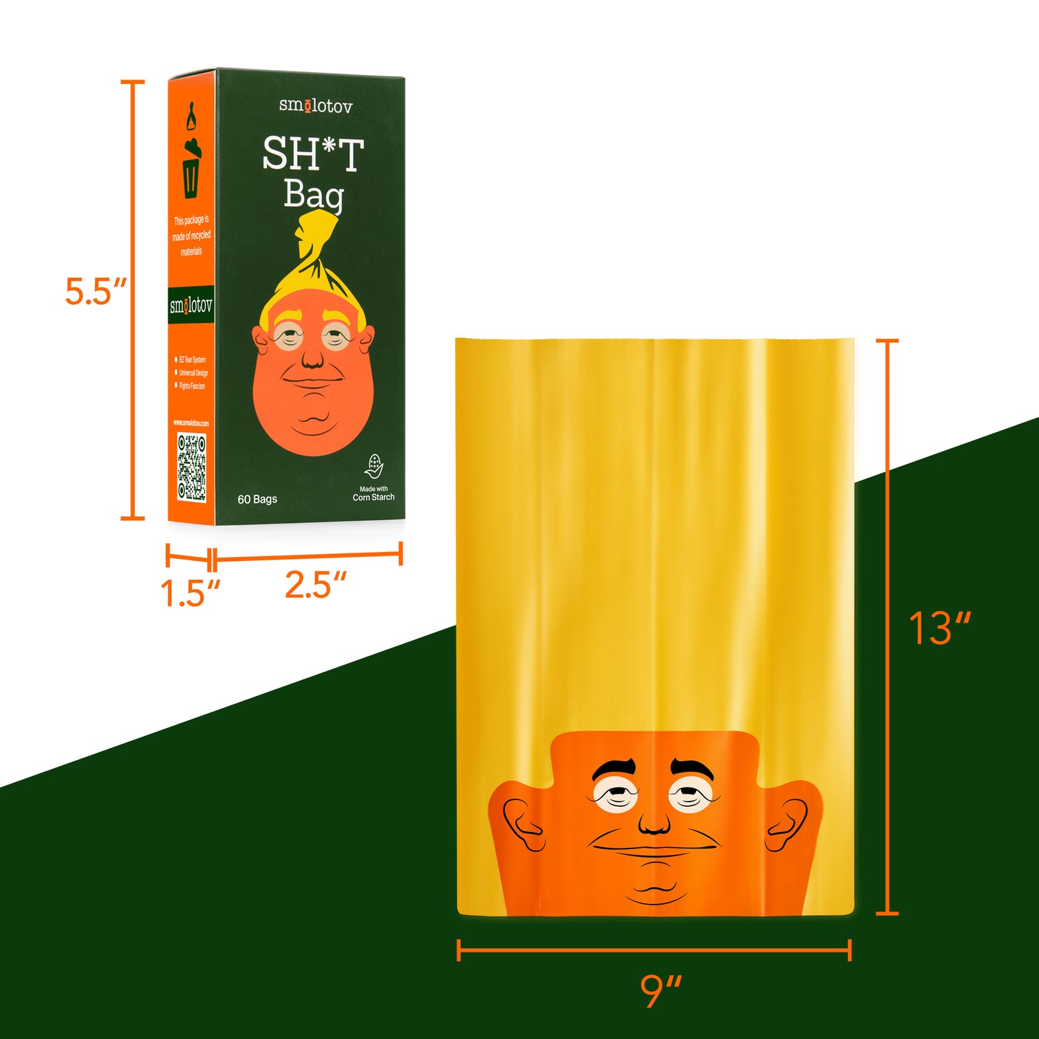 poop bag measurements