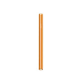 orange-colored glass boba straw on a white background