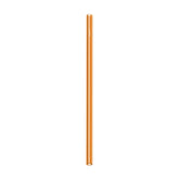Orange-colored glass straw on a white background