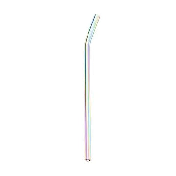 Mermaid Straws Glass Straws Standard are eco-friendly, stylish glass straws with a slight bend at the top—sustainable and perfect for everyday use.