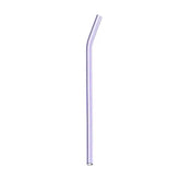 The Mermaid Straws Glass Straws Standard is a clear, reusable glass straw with a slight bend near the top, featured on a plain white background to emphasize its eco-friendly design.