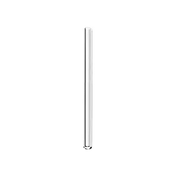 A single Mermaid Straws Glass Straws Wide Boba stands upright on a plain white background, highlighting an elegant and eco-friendly alternative to disposable straws.