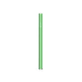 A single straight green Glass Straws Wide Boba from Mermaid Straws stands vertically on a white background.