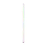 The Glass Straws Standard by Mermaid Straws is a clear, straight glass straw with a subtle rainbow sheen, shown vertically on a white background—an elegant and eco-friendly sipping solution.