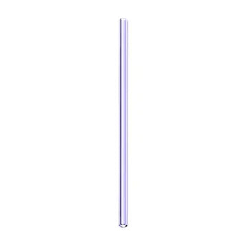 The Mermaid Straws Glass Straws Standard is a sleek, straight glass straw with a reflective sheen, shown vertically on a white background to showcase its eco-friendly, sustainable sipping appeal.