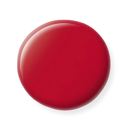 Red nail polish sample on a white background