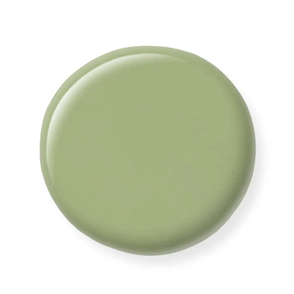 Green nail polish sample  on a white background