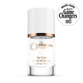 Mineral Fusion nail top coat bottle with Marie Claire Beauty Game Changers 2022 badge on a white background