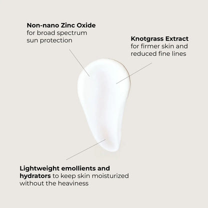 Rebrand Foresight Sunscreen SPF 30 features non-nano zinc oxide for sun protection, knotgrass extract for firmer, smoother skin, and lightweight hydrators for moisture—all in a gentle mineral formula for your face.