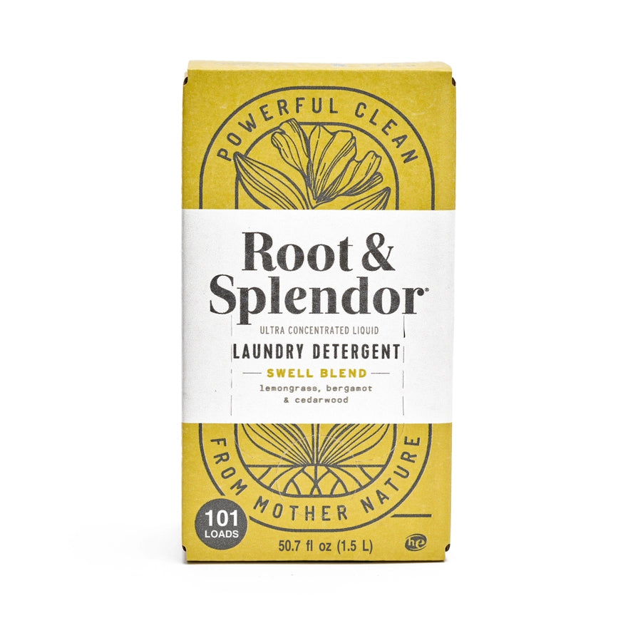 Box of Root &amp; Splendor laundry detergent on a white background