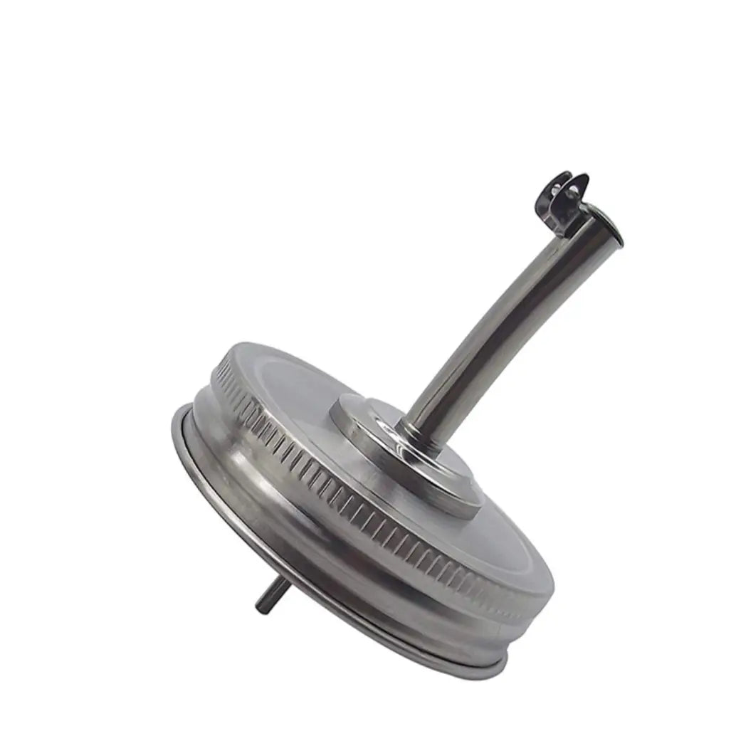 Metallic mechanical component on a white background