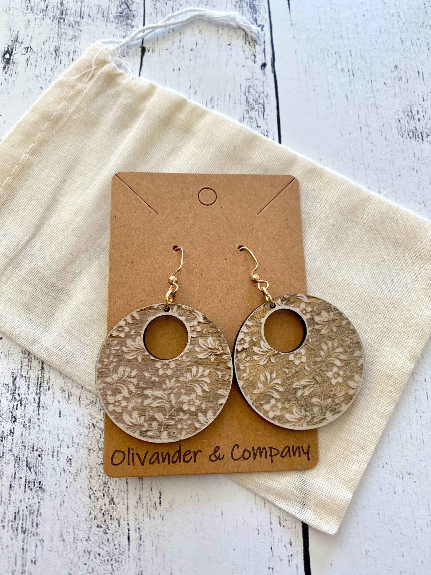 Olivander &amp; Co Wood Earrings