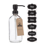 16 oz  Glass Bottle Dispenser with Pump