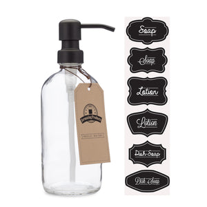 16 oz  Glass Bottle Dispenser with Pump