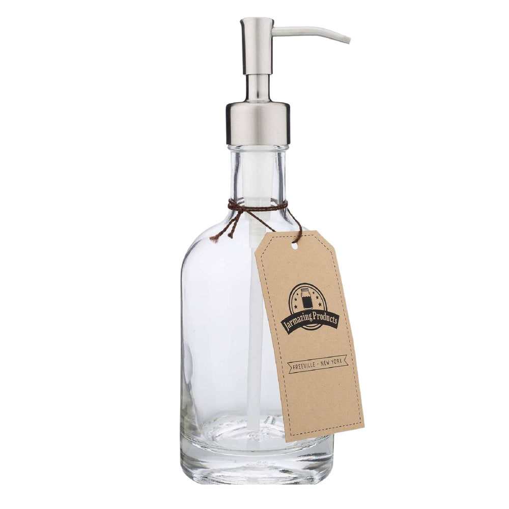 
            
                Load image into Gallery viewer, Glass Bottle Dispenser - Stainless Pump
            
        